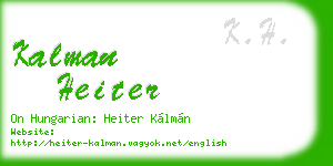kalman heiter business card